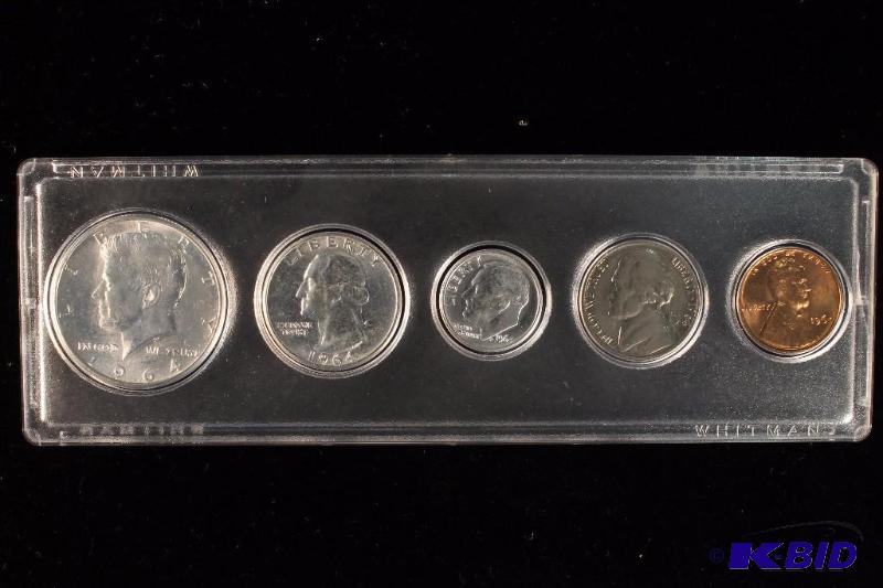 1964 UNCIRCULATED COIN SET IN WHITMAN PLASTIC HOLDER