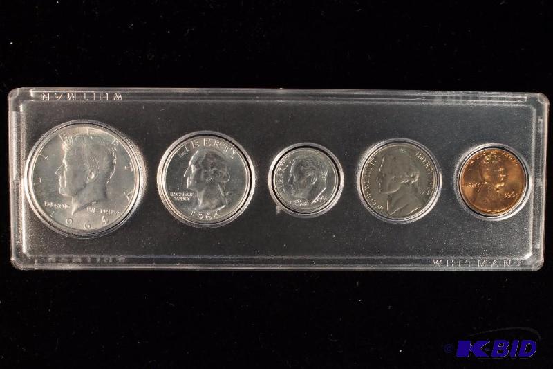 1964 UNCIRCULATED COIN SET IN WHITMAN PLASTIC HOLDER