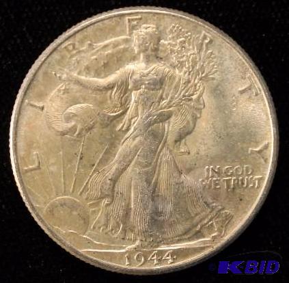 1944 WALKING LIBERTY SILVER HALF DOLLAR XF