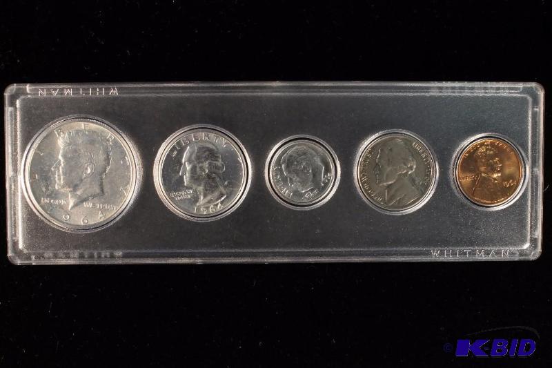 1964 UNCIRCULATED COIN SET IN WHITMAN PLASTIC HOLDER