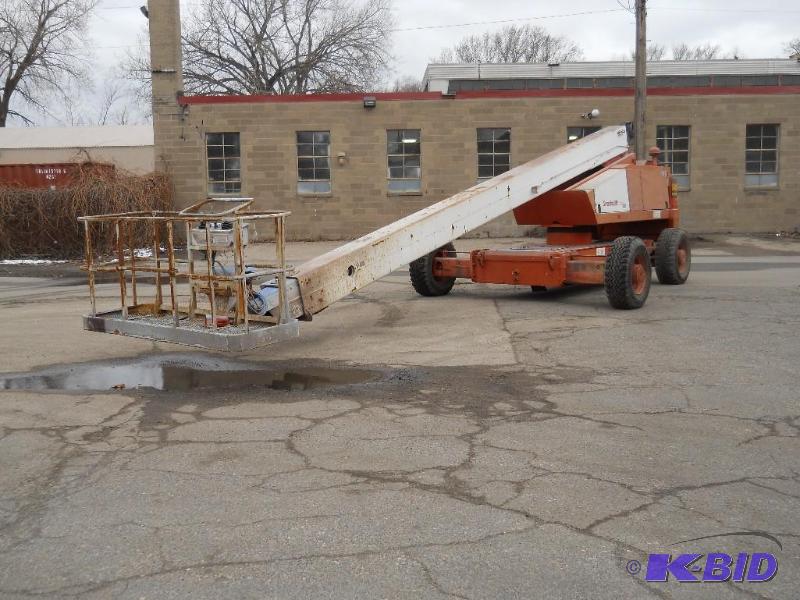 Snorkel 80 Boom Lift. Model TBA80RD7. Runs and Lifts.