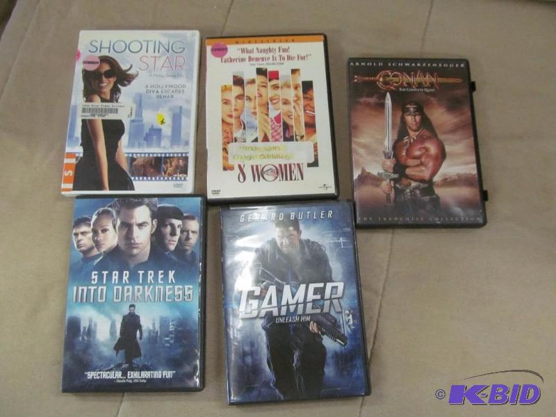 Group of DVDs