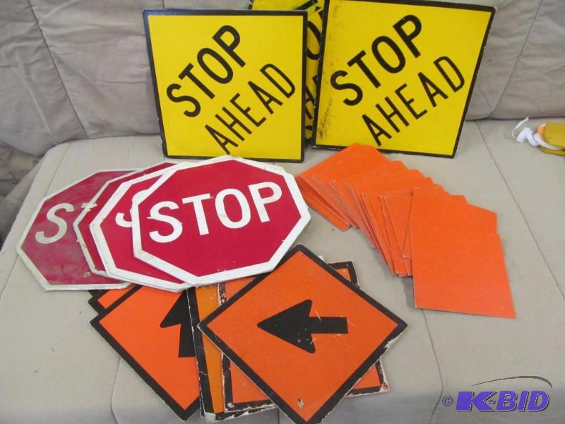 Snowmobile trail signs