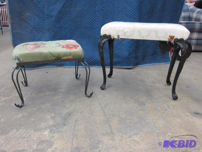 Antique Bench and Foot Stool