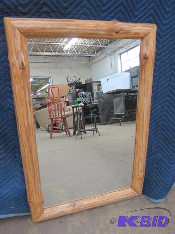 Log Timber Mirror
