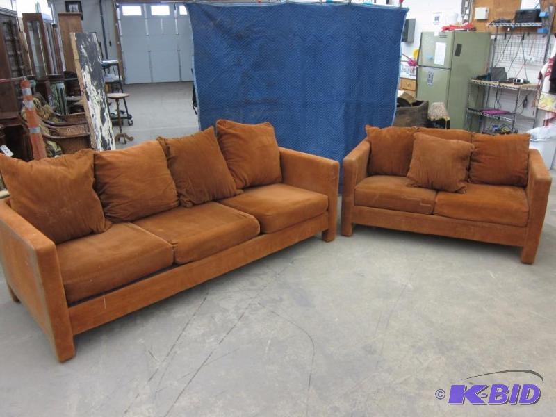 Upholstered Couch and Loveseat