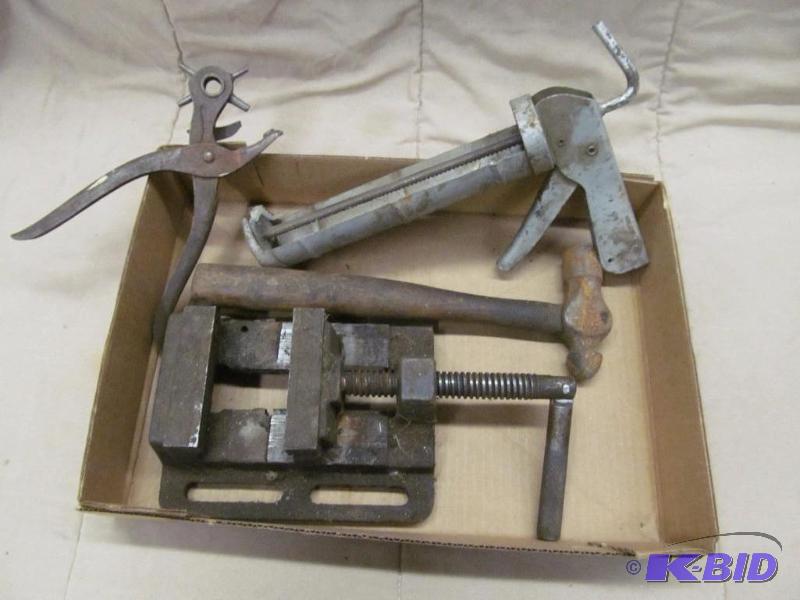 Vise, hammer, punch