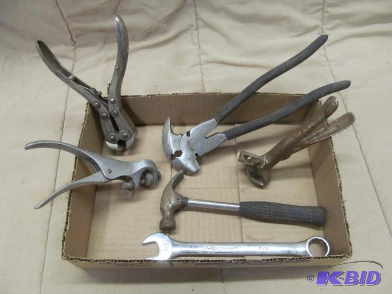hammer, snip, crimper, wrench