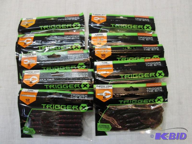 10 Bags Trigger X Bait -2 Bags 10 pc ea Lizar...
