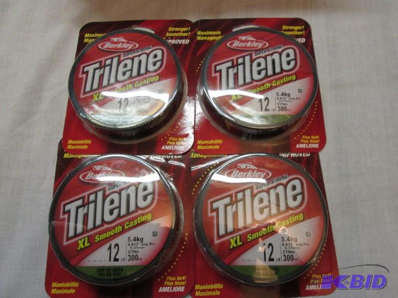 Lot of 4 Berkley Super Strong Trilene XL Smoo...