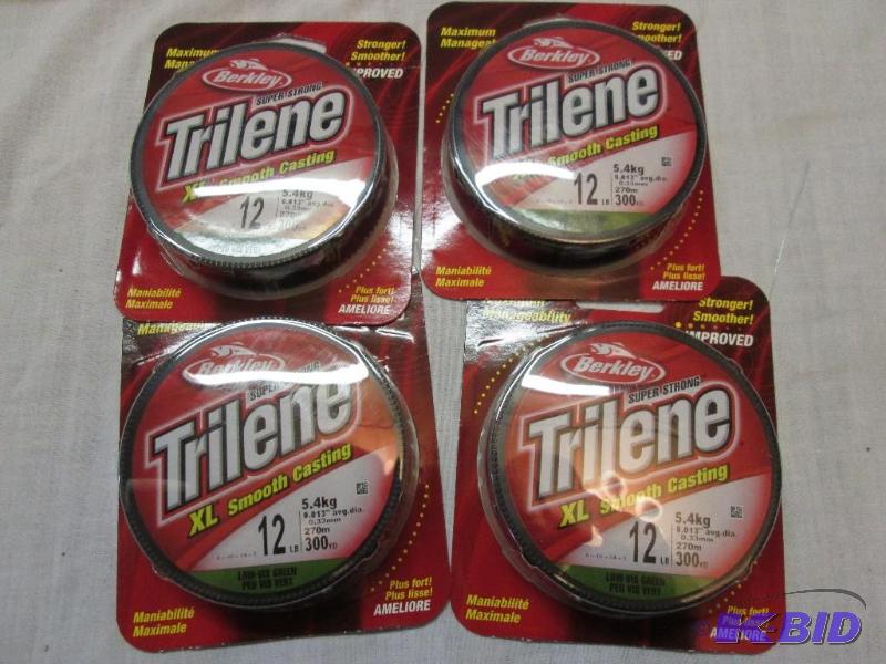 Lot of 4 Berkley Super Strong Trilene XL Smoo...