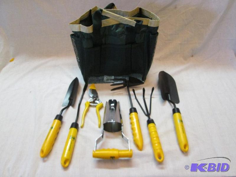 7 Piece Gardening Tool Set and Tote Bag - Nat...