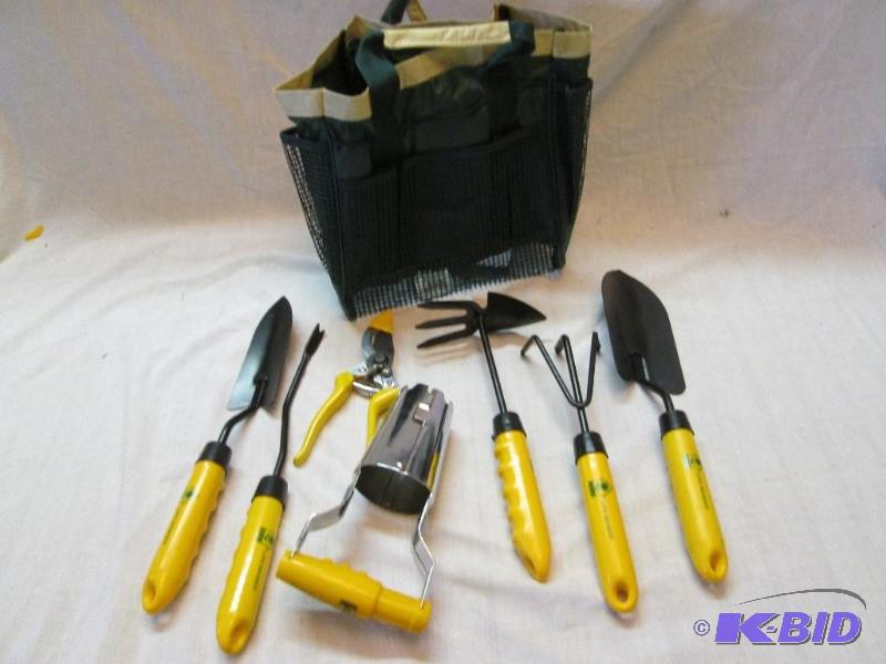 7 Piece Gardening Tool Set and Tote Bag - Nat...