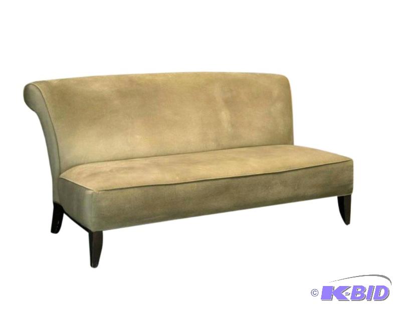 lot 2 image: Velvet Olive Green Bench Dinning BenchChaseSofa  Whatever you want it to be