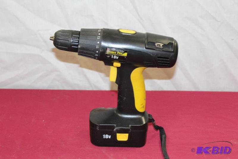 lot 170 image: Cordless Drill, Works, but battery was low&nb...