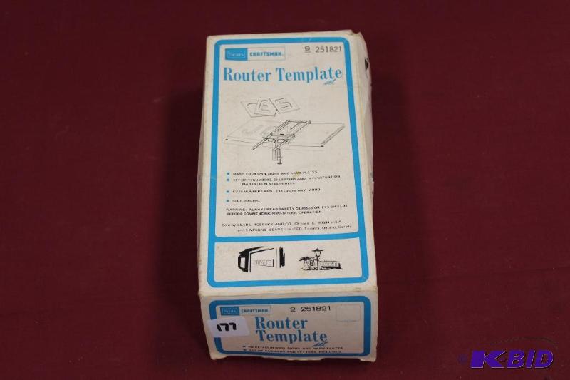 lot 177 image: Router Template ...