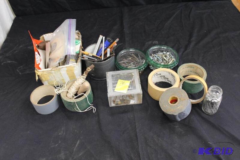 lot 195 image: Tape, Nails, etc.. ...