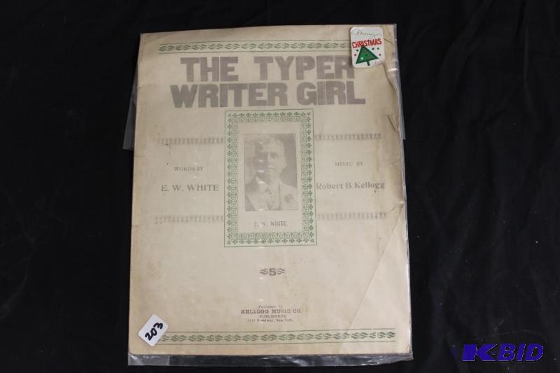 lot 203 image: 1923 The Typer Writer Girl