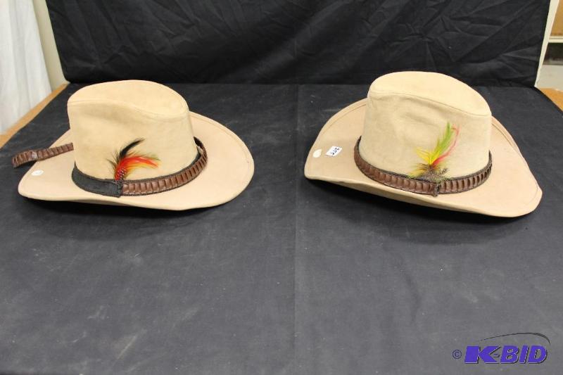 lot 255 image: Leather Cowboy Hats by Stetson...