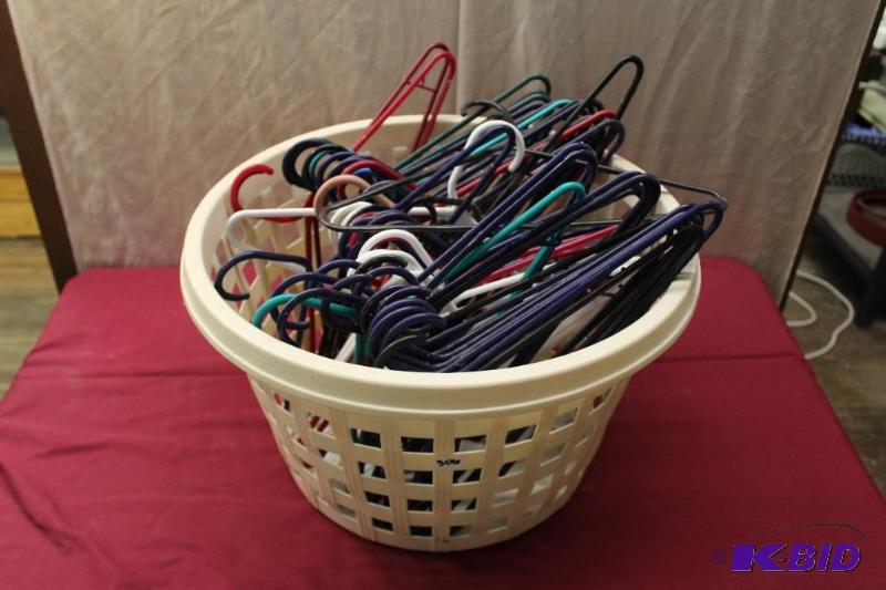 lot 306 image: laundry Basket of Hangers ...