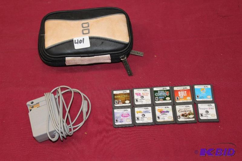 lot 401 image: Nintendo DS Games, Case and Charger ...