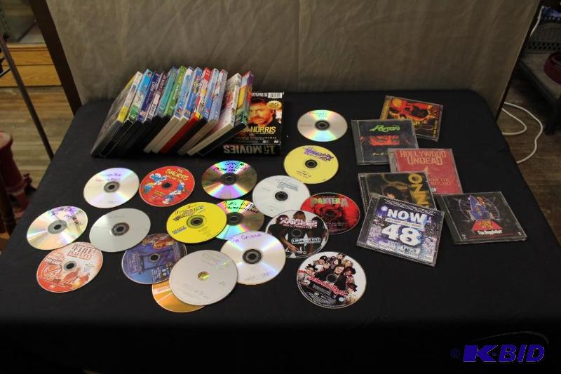 lot 416 image: DVDs and CDs ...