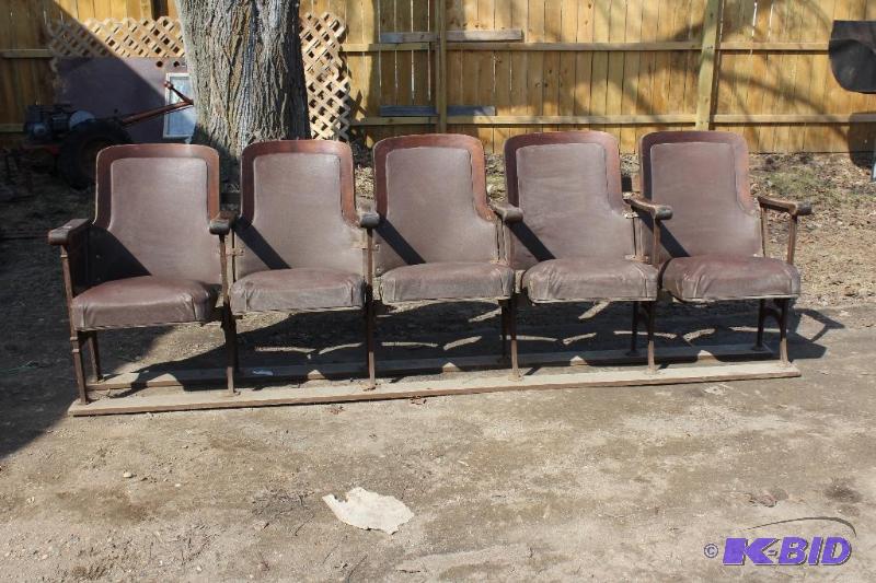 lot 51 image: Antique Theater Seating from the old Lowry Ci...