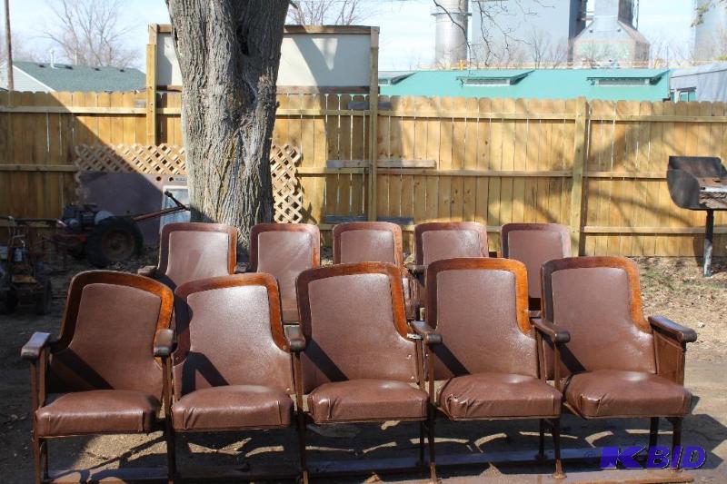 lot 52 image: Antique Theater Seating from the old Lowry Ci...