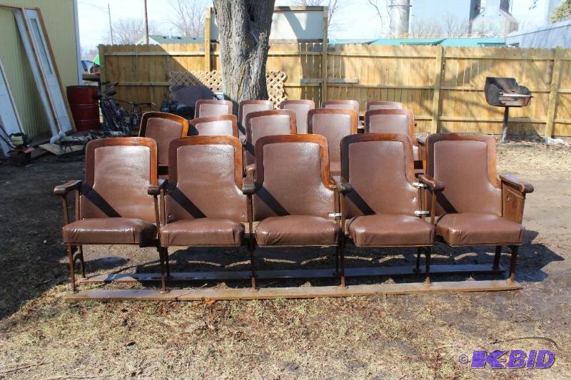 lot 53 image: Antique Theater Seating from the old Lowry Ci...