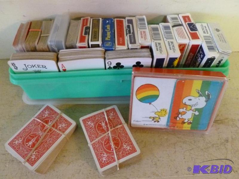 Large lot of playing cards.&nbsp...
