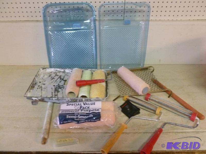 Large lot of painting supplies.&nbsp...