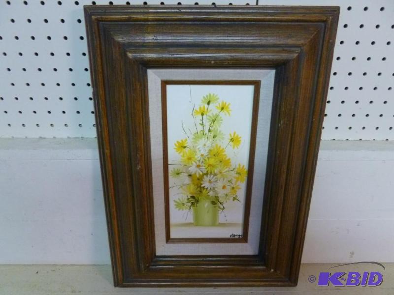 Beautiful wood framed and matted original oil...