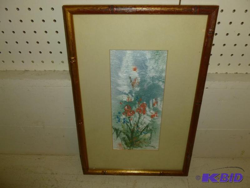 Cal Bonning wood framed and matted original p...