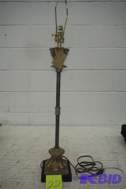 lot 22 image: Uttermost 29317 La Morra Lamp, Antiqued Silver Champagne