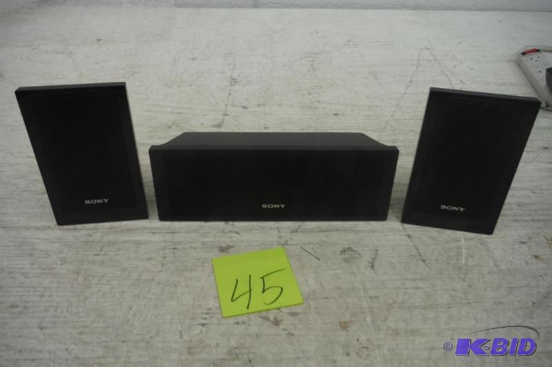 lot 45 image: 3 Sony Surround Speakers