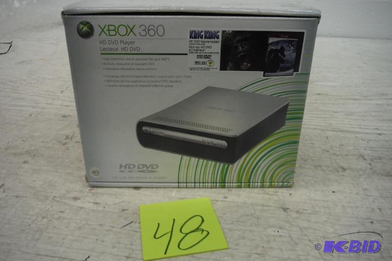 lot 48 image: Xbox 360 HD dvd player, no power cord, untested