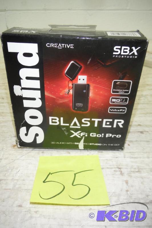 lot 55 image: Creative Sound Blaster X-Fi Go Pro USB Audio System with SBX SB1290