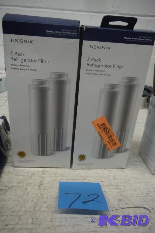 lot 72 image: LOT OF 2 - Insigni ns-a8001f6-2 Water Filters for Select Maytag Refrigerators (2-pack). 4 filters total
