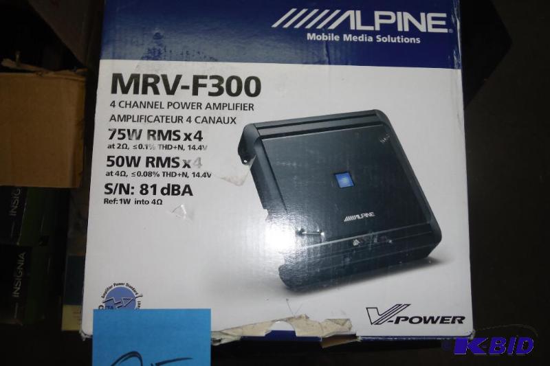lot 85 image: Alpine MRV-F300 4-Channel Car Amplifier, 50 Watts RMS x 4
