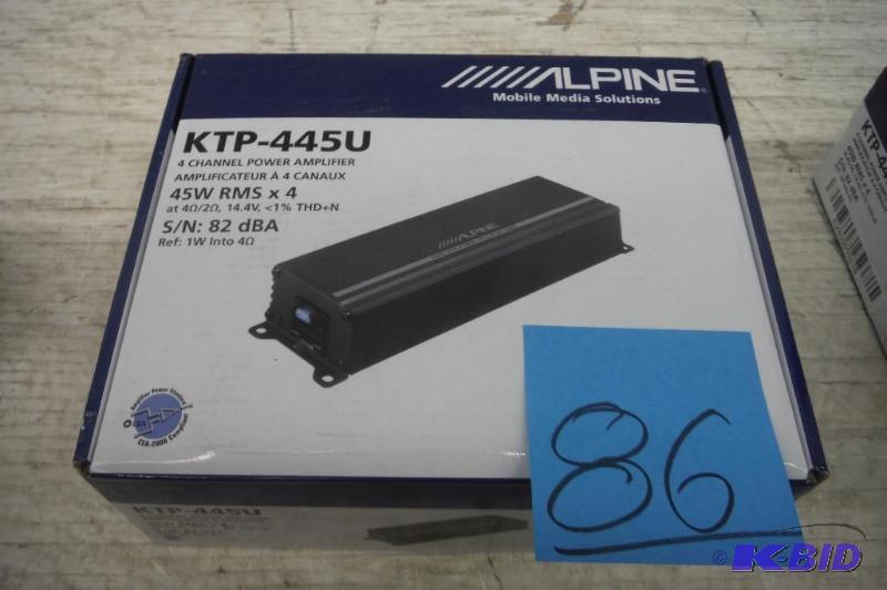 lot 86 image: Alpine KTP-445U 4-channel Power Pack Amplifier