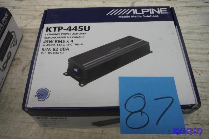 lot 87 image: Alpine KTP-445U 4-channel Power Pack Amplifier