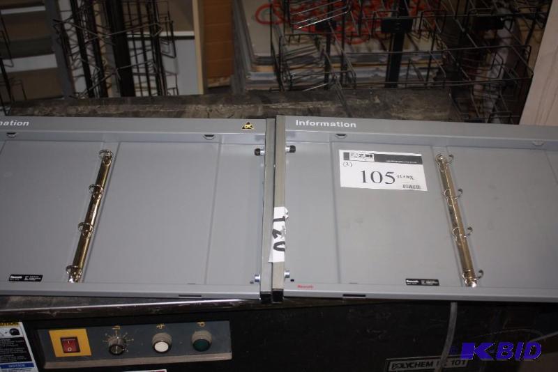 lot 105 image: Lot of (2) Rexroth Information Boards wClasping Binder Centers.