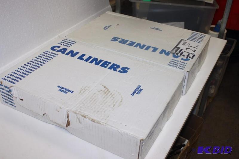lot 121 image: Box Lot of (2) Trash Can Liners 30 x 37 20-30 Gal 10 Mic 2025 Rolls 500Case.