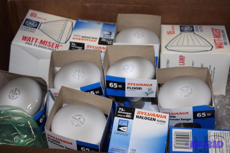 lot 142 image: Box Lot of (2) Sylvania Flood Lighting Bulbs, 65W.