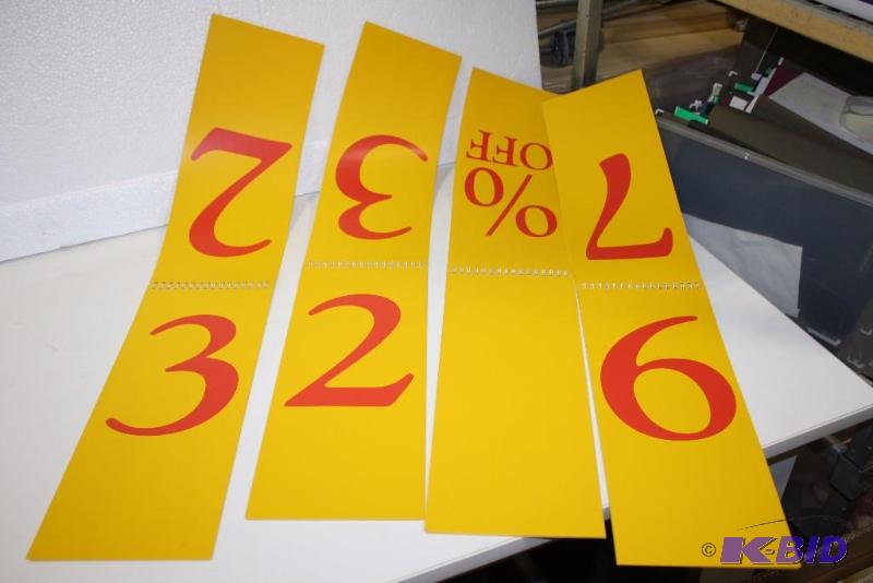lot 147 image: Lot of (4) Books of LettersNumbersSymbols For Businesses 14.5 x 5.75 YellowRed.
