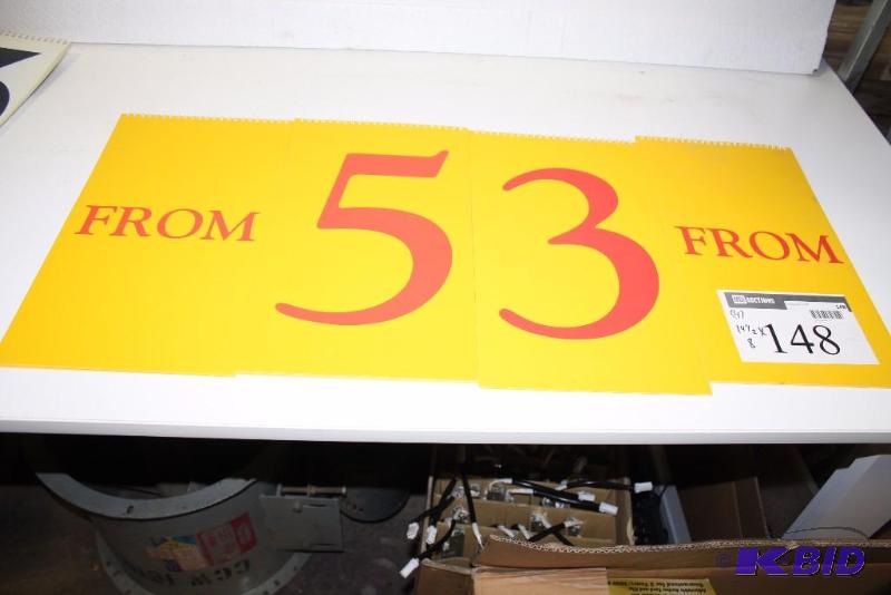lot 148 image: Lot of (4) Books of LettersNumbersSymbols For Businesses 14.5 x 5.75 YellowRed.