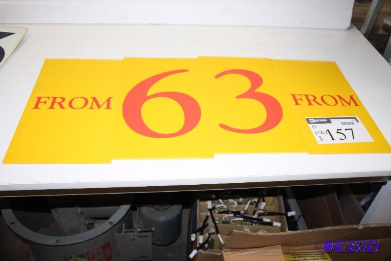 lot 157 image: Lot of (4) Books of LettersNumbersSymbols For Businesses 14.5 x 8 YellowRed.