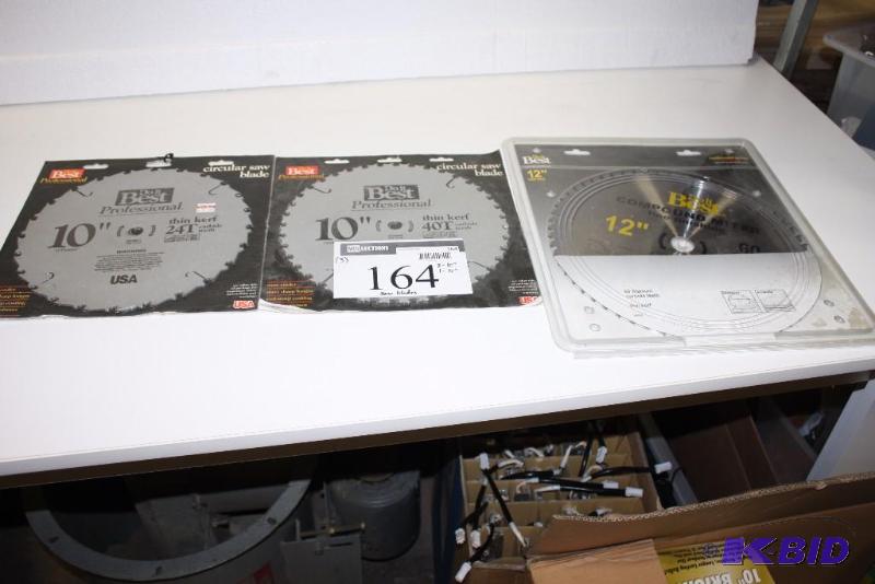 lot 164 image: Lot of (3) Saw Blades 10 Do-It-Best 12 Do-It-Best.