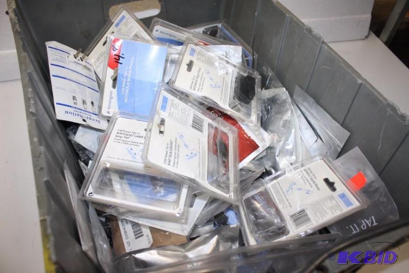 lot 167 image: Box Lot of Kensington USB Power Tips For Motorola Mobile Phones Bins Not Included.