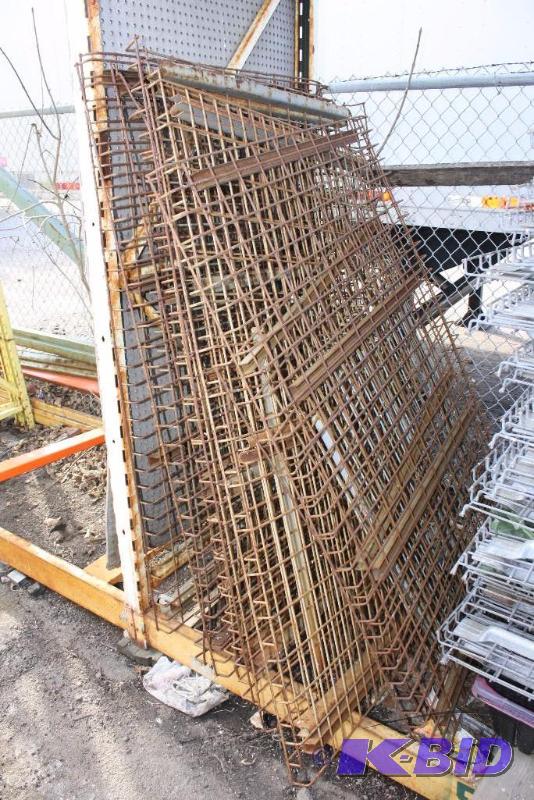 lot 18 image: Lot of (9) Metal Wire Grates 64 x 46.